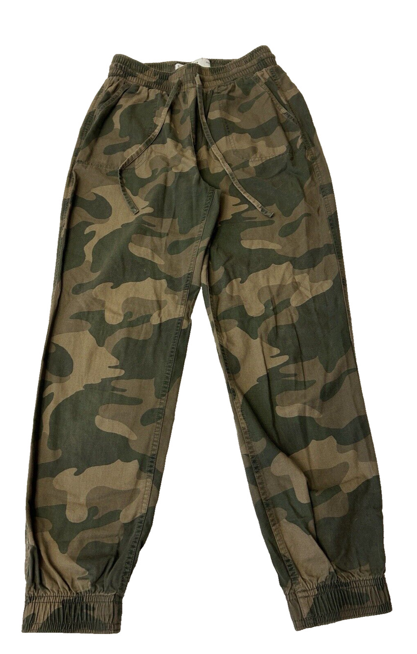 Hollister Women’s Ultra High Rise Camo Joggers Sz S Green Pull On Cotton